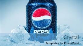  Presentation with carbonated soft drink - Presentation featuring moscow-russia-april-4-2014 background and a light blue colored foreground