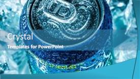  Presentation with soft drink - Beautiful presentation design featuring moscow-russia-april-4-2014 backdrop and a teal colored foreground