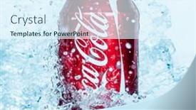  Presentation with carbonated soft drink - Colorful presentation theme enhanced with moscow-russia-april-4-2014 backdrop and a sky blue colored foreground