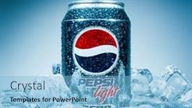  Presentation with carbonated soft drink - Audience pleasing presentation design consisting of moscow-russia-april-4-2014 backdrop and a light blue colored foreground