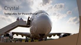  Presentation with aviation - Slide set having moscow-russia-august-16-airbus background and a light gray colored foreground