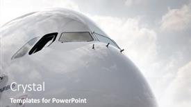  Presentation with aviation - Presentation design enhanced with moscow-russia-august-16-airbus background and a gray colored foreground