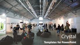  Presentation with contemporary art - Colorful slide deck enhanced with moscow-russia-august-30-centre backdrop and a dark gray colored foreground