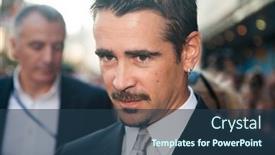  Presentation with actor - Theme having moscow-russia-august-8-actor background and a ocean colored foreground