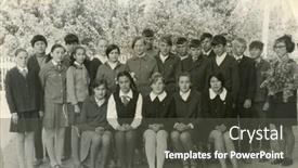  Presentation with 1960s - Cool new slide set with moscow-russia-circa-1960s-antique backdrop and a dark gray colored foreground