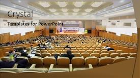  Presentation with financial system - Colorful theme enhanced with moscow-russia-december-10-view backdrop and a coral colored foreground