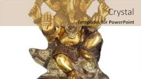  Presentation with hindu god - Theme featuring moscow-russia-february-13-2013 background and a gold colored foreground