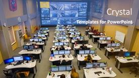  Presentation with traffic road - PPT theme with moscow-russia-february-9-2018 background and a teal colored foreground