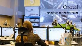  Presentation with traffic road - Slide deck with moscow-russia-february-9-2018 background and a light blue colored foreground