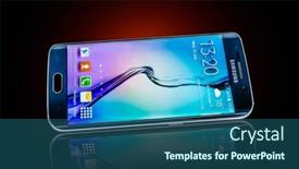  Presentation with electronics - Slide deck having moscow-russia-july-15-2015 background and a ocean colored foreground