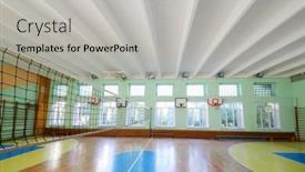  Presentation with volleyball net - Cool new PPT theme with moscow-russia-jun-28-2016 backdrop and a light gray colored foreground