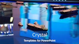  Presentation with petroleum oil - Amazing PPT theme having moscow-russia-june-16-exhibition backdrop and a ocean colored foreground