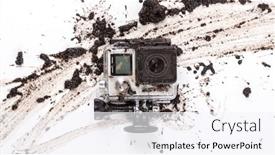  Presentation with hero - Theme with moscow-russia-june-29-2015 background and a sky blue colored foreground