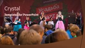  Presentation with jazz music - Cool new presentation with moscow-russia-june-4-music backdrop and a tawny brown colored foreground