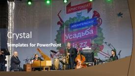  Presentation with jazz music - Cool new presentation theme with moscow-russia-june-4-music backdrop and a ocean colored foreground