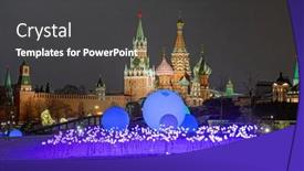  Presentation with luminous - Presentation theme having moscow-russia-kremlin-in-new background and a dark gray colored foreground