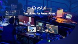  Presentation with audio video - PPT theme consisting of moscow-russia-march-13-2019 background and a navy blue colored foreground