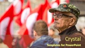  Presentation with political rally - Slide deck consisting of moscow-russia-may-1-2016 background and a tawny brown colored foreground