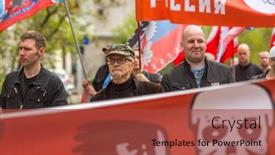  Presentation with political rally - Slide deck featuring moscow-russia-may-1-2016 background and a red colored foreground