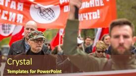  Presentation with political rally - Audience pleasing PPT layouts consisting of moscow-russia-may-1-2016 backdrop and a tawny brown colored foreground