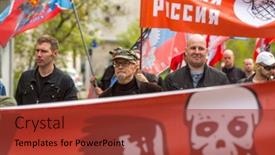  Presentation with political rally - Cool new presentation with moscow-russia-may-1-2016 backdrop and a red colored foreground