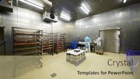  Presentation with fish processing - Amazing presentation having moscow-russia-may-18-2016 backdrop and a mint green colored foreground