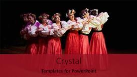  Presentation with folk dance - Slide set featuring moscow-russia-may-21-2016 background and a crimson colored foreground