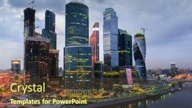  Presentation with international business - Amazing PPT theme having moscow-russia-may-24-2014 backdrop and a tawny brown colored foreground