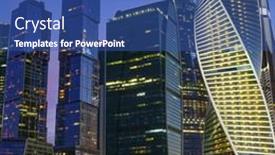  Presentation with skyscrapes - Slides having moscow-russia-may-29-2016 background and a  colored foreground