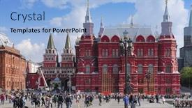  Presentation with museum - PPT layouts enhanced with moscow-russia-may-6-2016 background and a light blue colored foreground