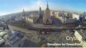  Presentation with unmanned - Slide deck consisting of moscow-russia-nov-09-2013 background and a dark gray colored foreground