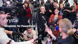  Presentation with director - Theme consisting of moscow-russia-november-11-interview background and a wine colored foreground