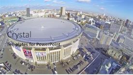  Presentation with unmanned - PPT theme with moscow-russia-oct-30-2013 background and a light blue colored foreground