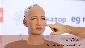  Presentation with innovations - Theme enhanced with moscow-russia-october-1-2017 background and a coral colored foreground