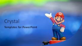  Presentation with mario bros - Colorful presentation design enhanced with moscow-russia-october-3-2020 backdrop and a light blue colored foreground