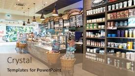  Presentation with starbucks - Audience pleasing theme consisting of moscow-russia-september-14-2016 backdrop and a coral colored foreground