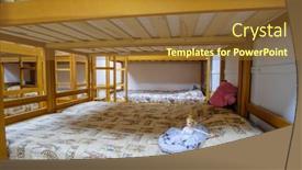  Presentation with beds - Presentation design featuring moscow-russia-september-24-2018 background and a tawny brown colored foreground