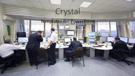  Presentation with monitoring - Theme consisting of moscow-sep-22-dispatchers background and a light gray colored foreground