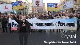  Presentation with protest - Colorful PPT theme enhanced with moscow-september-21-protest-manifestation backdrop and a dark gray colored foreground
