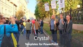 Presentation with protest - Cool new PPT layouts with moscow-september-21-protest-manifestation backdrop and a dark gray colored foreground