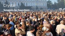  Presentation with protest - Amazing PPT theme having moscow-september-21-protest-manifestation backdrop and a seafoam green colored foreground