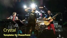  Presentation with country music - Colorful theme enhanced with moscow-september-23-music-band backdrop and a wine colored foreground