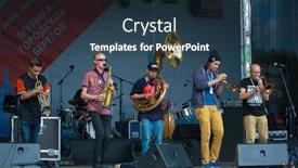  Presentation with orchestra - Colorful presentation design enhanced with moscow-september-7-the-1 backdrop and a tawny brown colored foreground