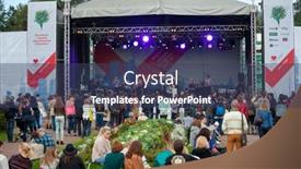  Presentation with festival dance - Audience pleasing slide set consisting of moscow-september-7-the-jazz backdrop and a tawny brown colored foreground