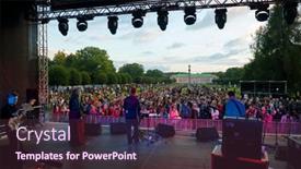  Presentation with jazz - PPT theme featuring moscow-september-7-therr-maitz background and a tawny brown colored foreground