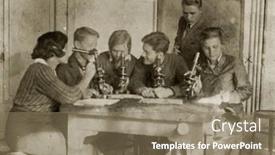  Presentation with 1920s - Cool new presentation design with moscow-ussr-circa-1920s-students backdrop and a coral colored foreground