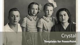  Presentation with mother twins - Slide set having moscow-ussr-circa-1950s background and a gray colored foreground