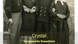  Presentation with 1950s - Cool new slide set with moscow-ussr-circa-1950s backdrop and a tawny brown colored foreground