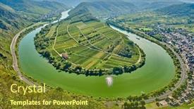  Presentation with vineyards - Slides having moselle-river-bend-near-bremm background and a tawny brown colored foreground