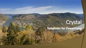 Presentation with view of the vinales valley - Beautiful presentation theme featuring moselle valley with villages alf backdrop and a tawny brown colored foreground